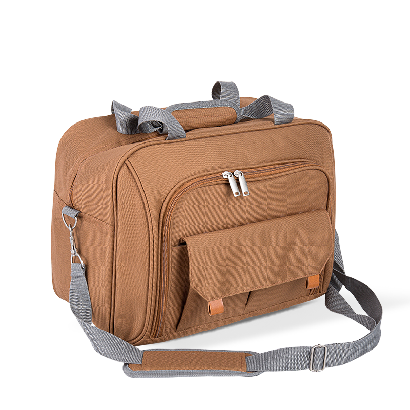 Lunchbag van dames, 18l heren en dames geïsoleerde lunchbox, uitbreidbare dubbele laag lunch gekoelde tas, lekbestendig lichtgewicht lunchbase tas, met zij tissue tas (grijs)