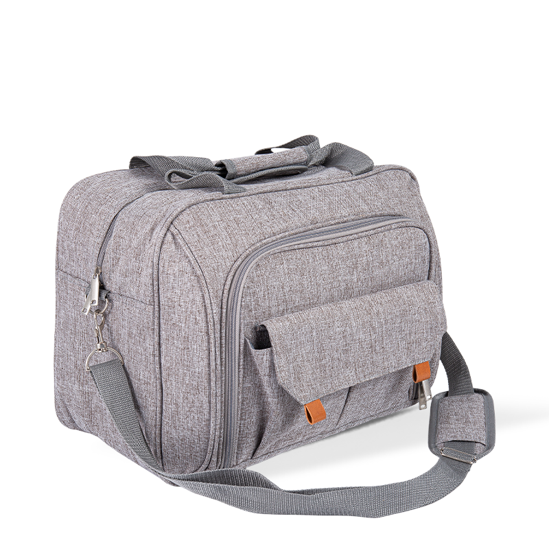 Lunchbag van dames, 18l heren en dames geïsoleerde lunchbox, uitbreidbare dubbele laag lunch gekoelde tas, lekbestendig lichtgewicht lunchbase tas, met zij tissue tas (grijs)